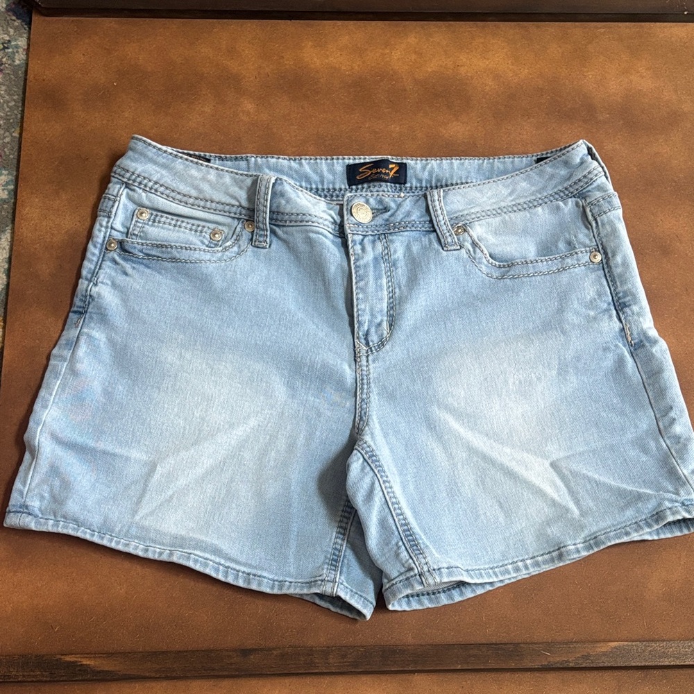 Seven7 Sky Blue Jean Shorts